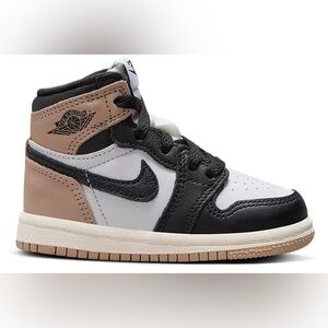 Nike Jordan 1 Retro High OG "Latte" Blk-Brwn-Wht Toddler Size 5C